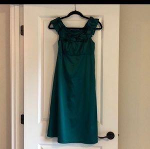 Esmerald green midi dress